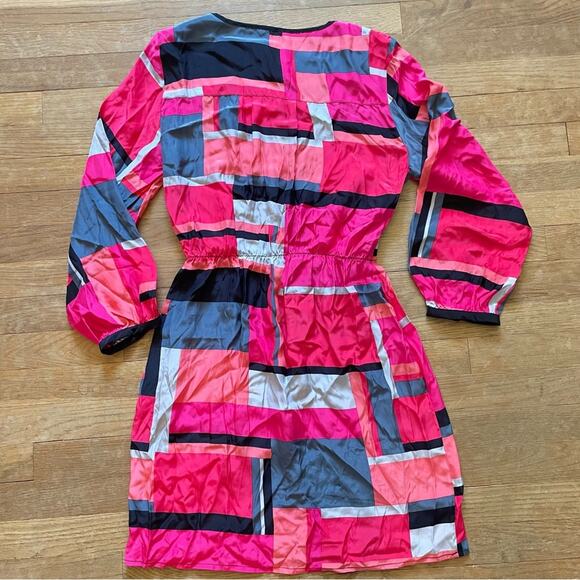 NWT Britt Ryan pink long sleeve fit & flare dress size medium M b21 - Picture 4 of 4